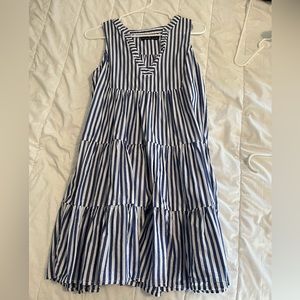 Pomander Place Tuckernuck Blue and White Sleeveless Cotton Kenzo Dress